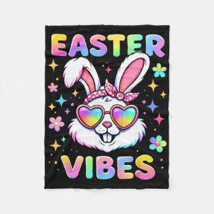 Kids Mädchen Osterhase Gesicht Vibes Ostern Kids M Fleecedecke