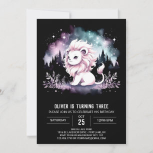 Kids Magical Lion Birthday Einladung