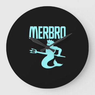 Kids Majestic Merbro schwimmen Merman Design Große Wanduhr
