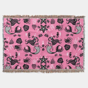 Kids Meerjungfrau Pink Decke