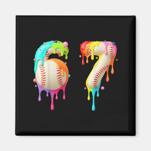 Kids Meme 67 Nummer Sechs 6 Sieben 7 Eiscreme trop Magnet