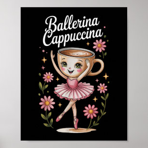 Kids Meme Italian Brainrot Ballerina Cappuccina T- Poster