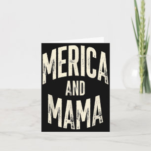 Kids Merica und Mama Lustige patriotische Mutter U Karte