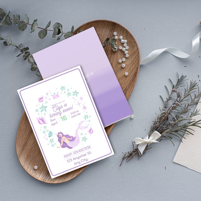 Kids Mermaid Birthday Splash Einladung (Kids Mermaid Birthday Splash Invitation)