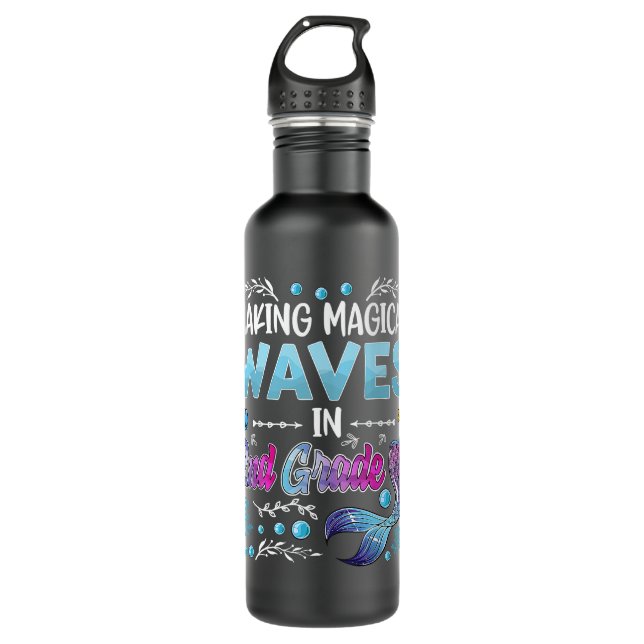Kids Mermaid Magical Waves 2. Klasse Zweiter Edelstahlflasche (Vorderseite)