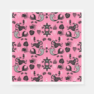 Kids Mermaid Pink Serviette
