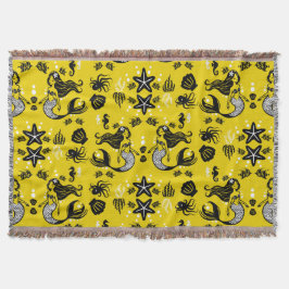 Kids Mermaid Yellow Beach Decke