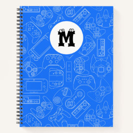 Kids Mit Monogramm Video Game Controller Gamepad Notizbuch