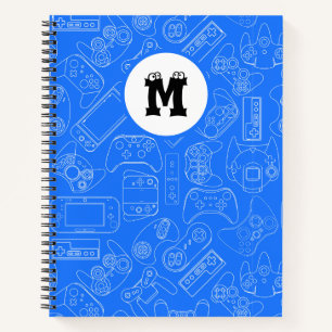 Kids Mit Monogramm Video Game Controller Gamepad Notizbuch