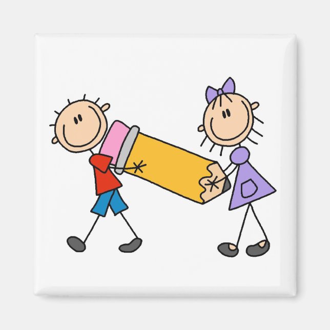 Kids mit Stift Magnet (Vorne)