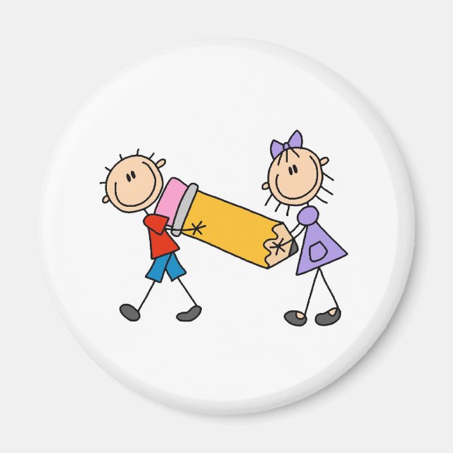 Kids mit Stift Magnet (Vorne)
