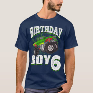 Kids Monster Truck Birthday Boy Is 6 Kids 6th Birt T-Shirt