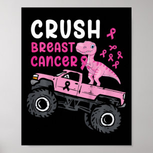 Kids Monster Truck Dinosaurier Breastkrebs Aw brec Poster
