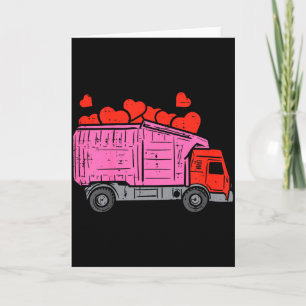 Kids Müllwagen Herzen Kleinkind Jungen Valentinsta Karte