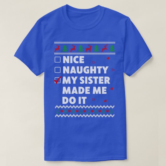 Kids Nice Naughty List Ugge Weihnachtsdesign Funny T-Shirt (Design vorne)