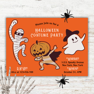 Kids nicht so Beängstigend Halloween-Kostüm-Party Einladung