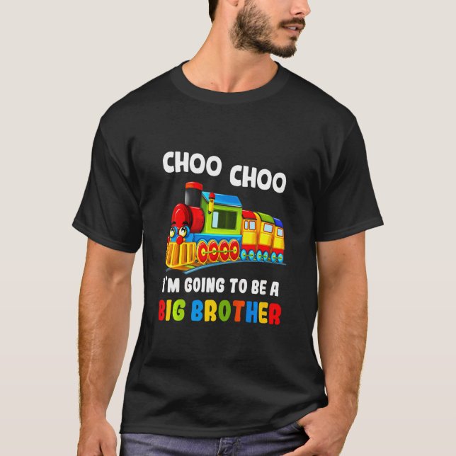 Kids Niedlich Choo Choo Ich werde ein großer Brude T-Shirt (Vorderseite)