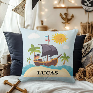 Kids Niedlich Pirate Ship Personalisiert Cushion Kissen