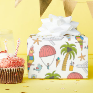 Kids Niedlich Tropical Vacacation Adventure Geschenkpapier