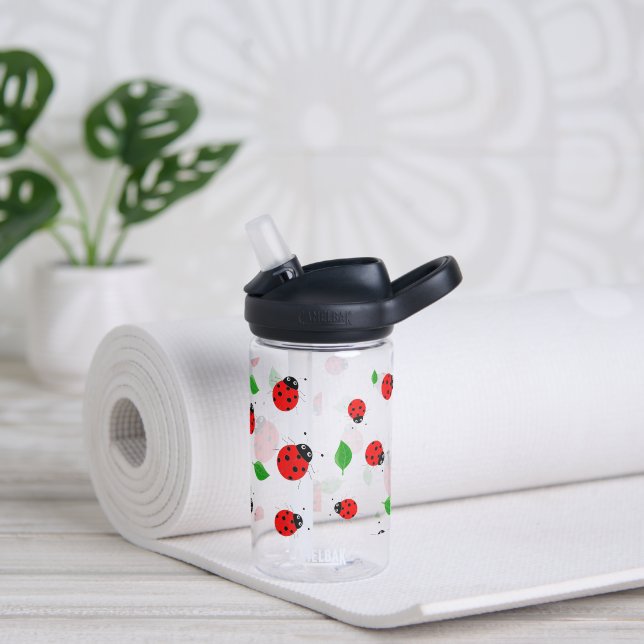 Kids Niedliche Lady Bug & Green verlass Muster Ver Trinkflasche (Yoga)