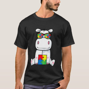 Kids Nilpferd Puzzle Teil Autismus-Bewusstsein Cu T-Shirt
