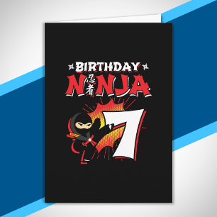 Kids Ninja Birthday Party Gift - 7 Jahre Old Karte