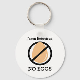 Kids No Eggs Allergiealarm Personalisiert Schlüsselanhänger