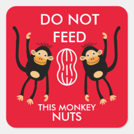 Kids Nut Allergy Warning Quadratischer Aufkleber