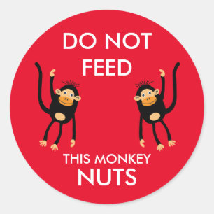 Kids Nut Allergy Warning Runder Aufkleber