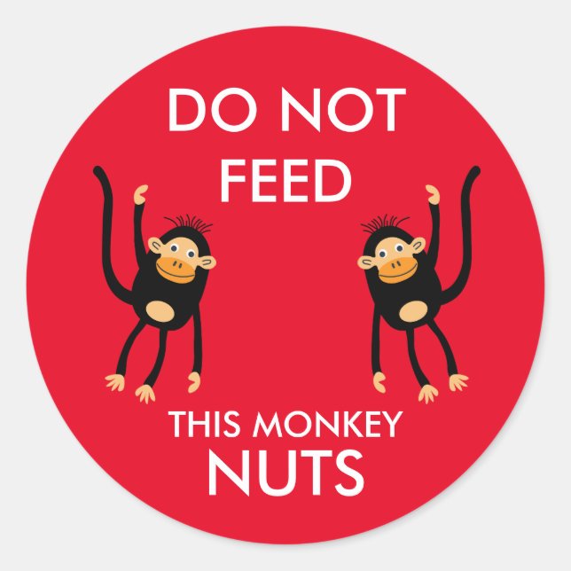 Kids Nut Allergy Warning Runder Aufkleber (Vorderseite)