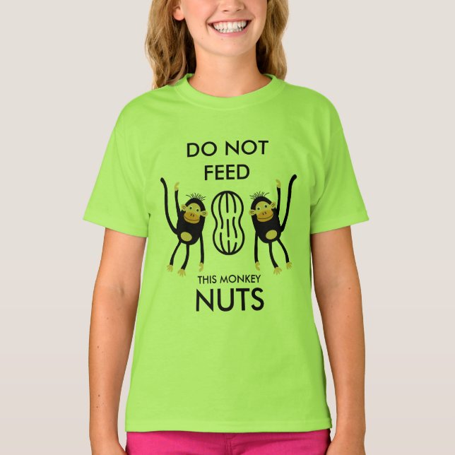 Kids Nut Allergy Warning T-Shirt (Vorderseite)