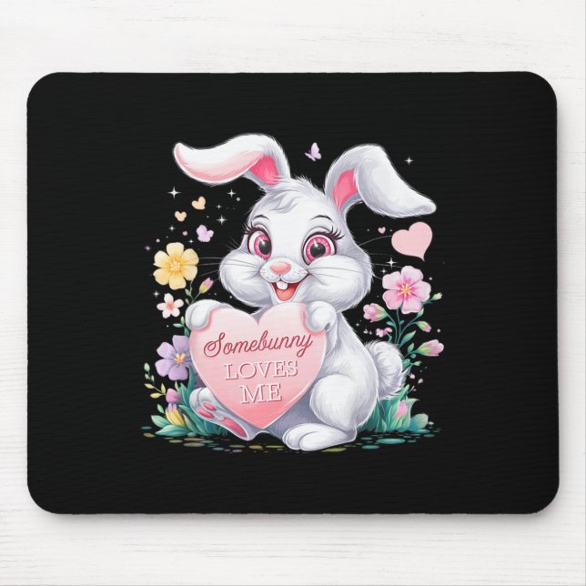 Kids Oaster Bunny Rabbit Pastell Design Springtime Mousepad (Vorne)