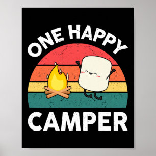 Kids One Happy Camper Kleiner Junge Lustiger Marsh Poster