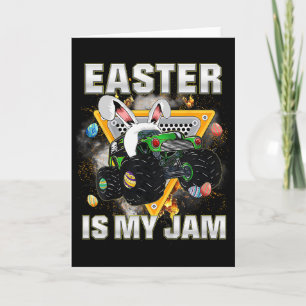 Kids Ostern ist mein Jam Monster Truck Bunny Junge Karte