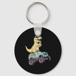 Kids Ostern T Rex Monster Truck Dino Grafik  Schlüsselanhänger
