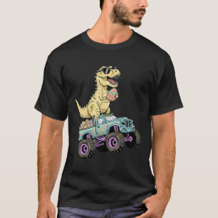 Kids Ostern T Rex Monster Truck Dino Grafik  T-Shirt