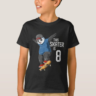 Kids Panda Skater - Dieser Skater ist 8 Jahre alt T-Shirt