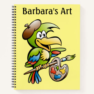 Kids Parrot Sketch Notebook Notizbuch