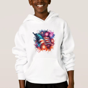Kids Patriotic Flag Hoodie
