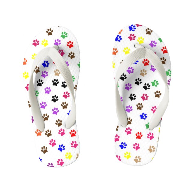 Kids Paw Print Flip Flops (Fußbett)