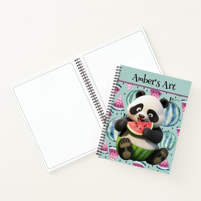 Kids Personalisiert Panda Bear Sketch Notizbuch (Innenseite)