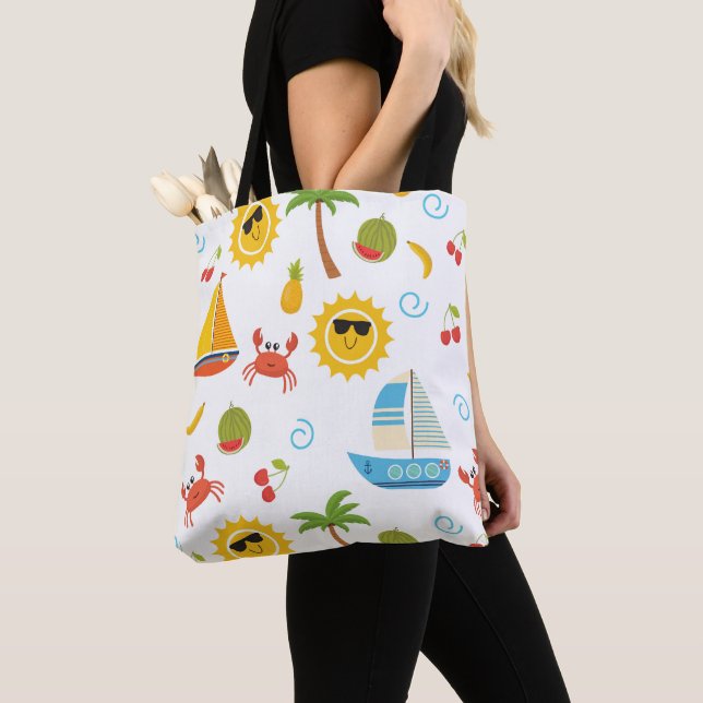Kids Personalisiert Summer Sun Sailboat Beach Tasche (Von Nahem)