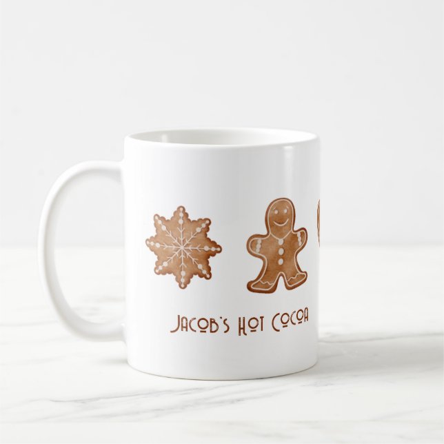 Kid's Personalisierter Lebkuchen Weihnachtsfeierta Kaffeetasse (Links)