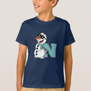 Kids Personalisierter Niedlicher Schneemann Winter T-Shirt