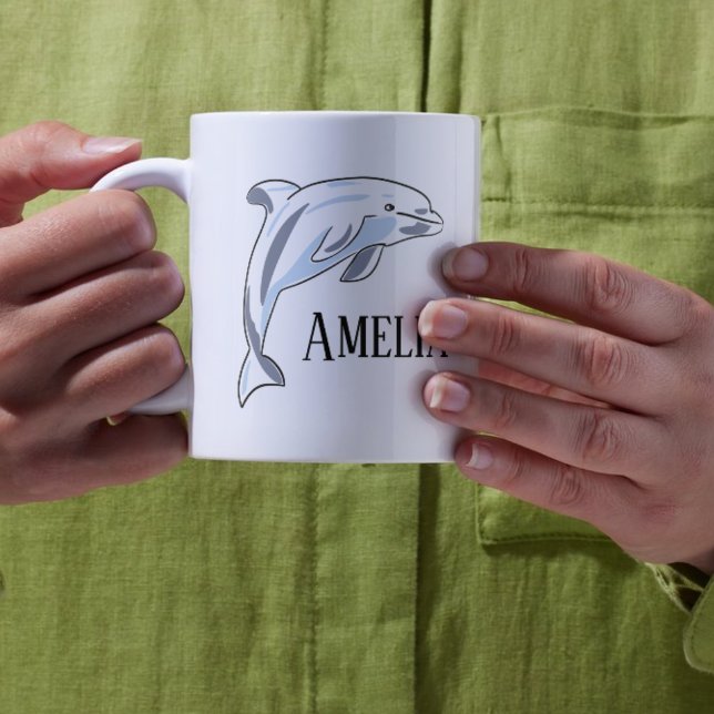 Kid's Personalisiertes DOLPHIN Kaffeetasse (Kid's Personalized DOLPHIN Coffee Mug)