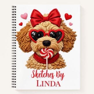 Kids Personalized Goldendoodle Sketch Notizbuch
