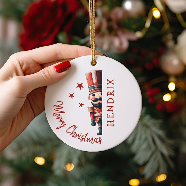 Kids Personalized Nutcracker Christmas Keramik Ornament (Von Creator hochgeladen)
