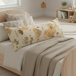 Kid's Personalized Safari Map ID1269 Seitenschläferkissen