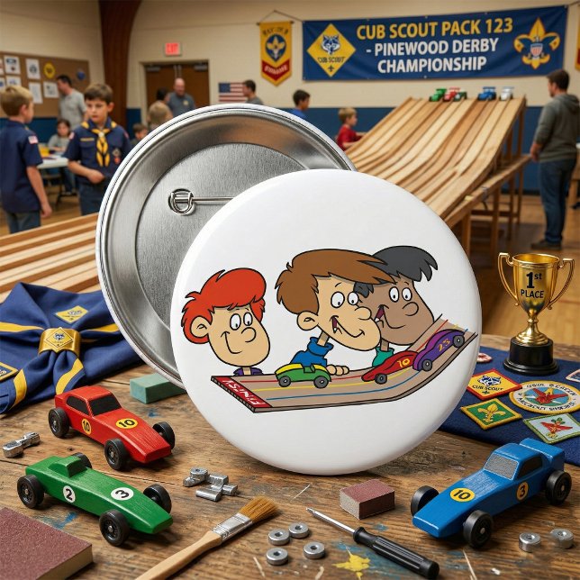 Kids Pinewood Derby Car Race Button (Von Creator hochgeladen)