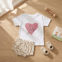 Kids Pink Heart T - Shirt